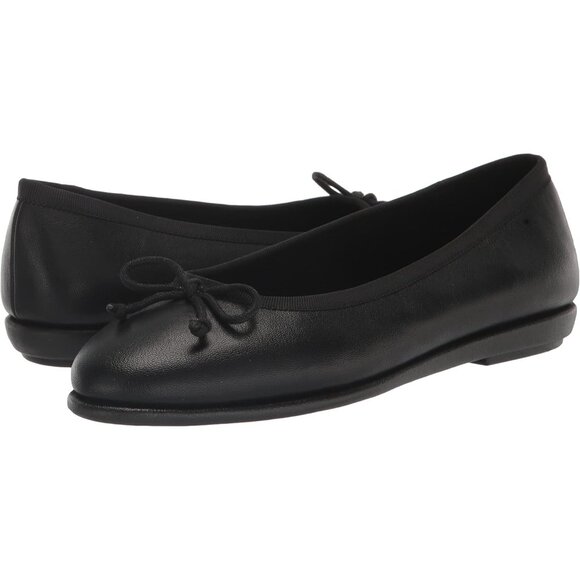 Aerosoles Womens Black Synthetic Polyurethane Closed Rounded Toe Ballet Flat - Picture 7 of 7